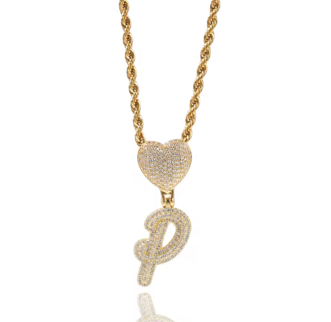 Luxe Heart Initial Necklace