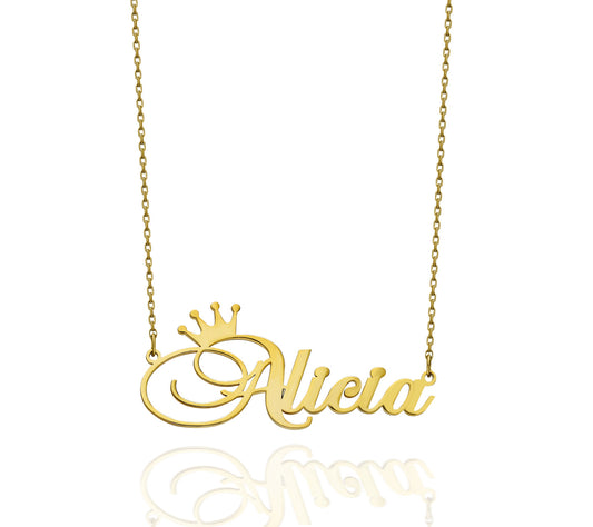 Crown Name Necklace