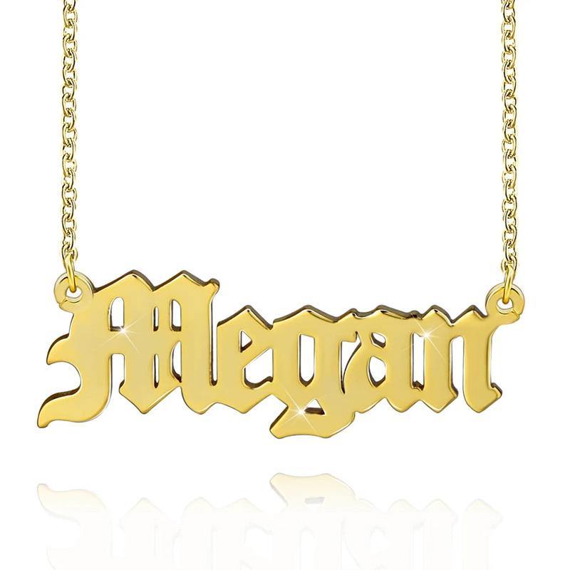 Old English Nameplate Necklace - Jewel Hunts